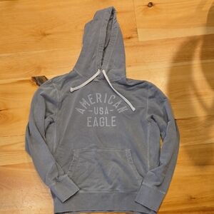 American Eagle Gray Graphic Hoodie